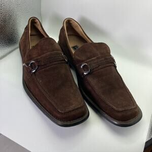 Fratelli Select Brown Suede Leather‎ Dress Loafer Shoes Men's 10 Luxury